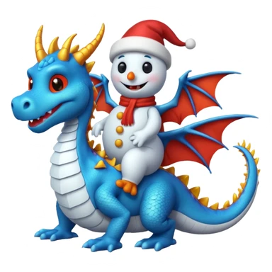 snowman riding a dragon sticker