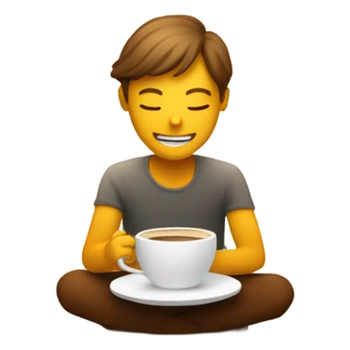 Sunshine drinking coffee  sticker