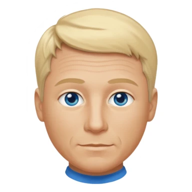 real human male short blond hair blue eyes 5ft 9 140lbs 54 years old Italian sticker