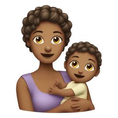 Mum daughter and baby sticker
