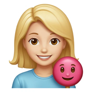 single personified candy treat with single hair color  sticker