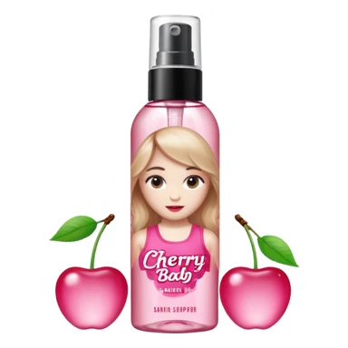 Sabrina carpenter bottle of cherry baby body mist   sticker