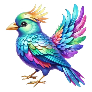 Maina bird aesthetic sticker