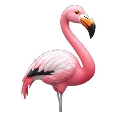 flamant rose argenté  sticker