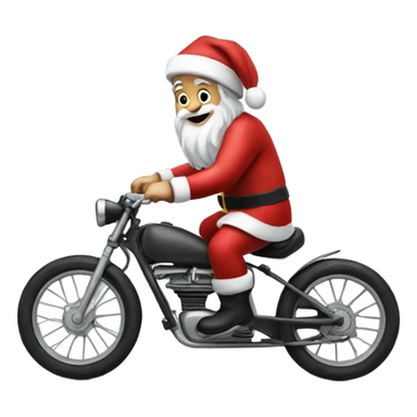 Santa on bike sticker