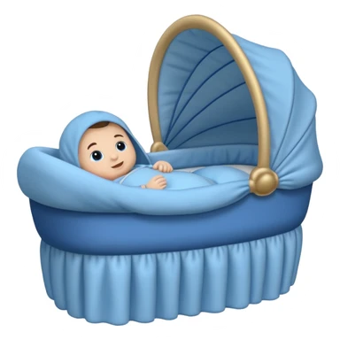 blue baby bassinet sticker