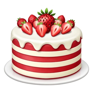 Yummy strawberry cake sticker