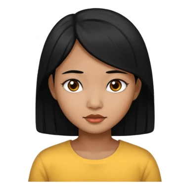 Burmese girl with black hair sticker