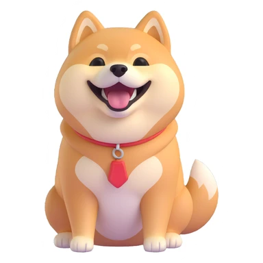 shiba inu, laughing sticker