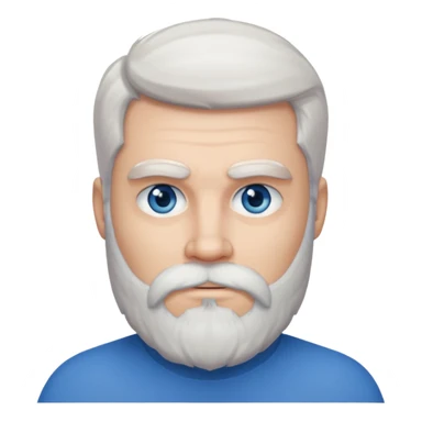 strong white bearded man dark hair sticker