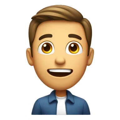 Smiling American Man have a surprised sticker