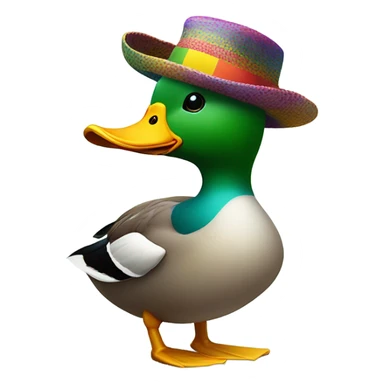 duck with a hat sticker