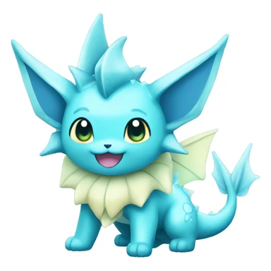Kawaii Vaporeon full body sticker