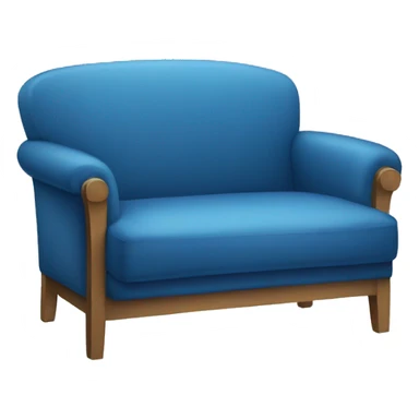 blue couch chair sticker