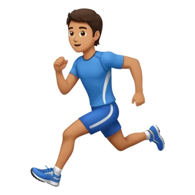 brunette man runs sticker