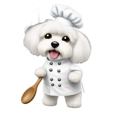 Bichon maltese cooking sticker
