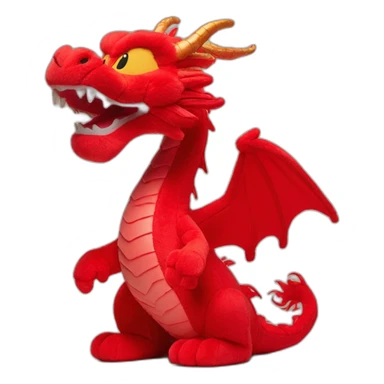 red chinese dragon jellycat boy sticker