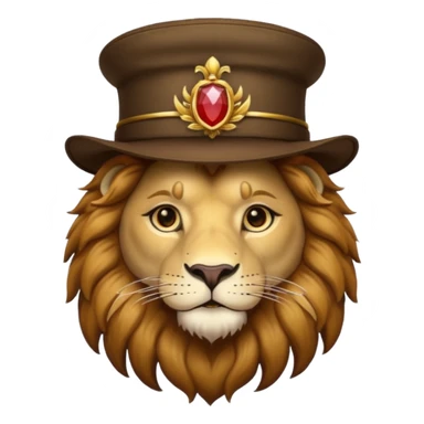 lion wearing hat sticker