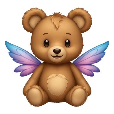 teddy bear with fairy wings sticker
