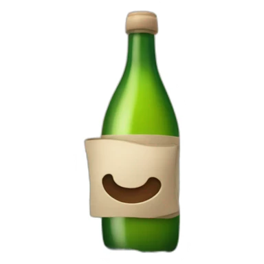 Bouteille à la mer avec un parchemin dedans sticker