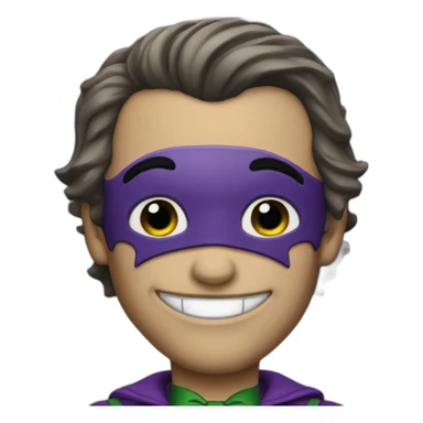 batman in joker outfit sticker