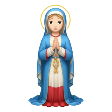 fullbody Virgin Mary praying, back view sticker