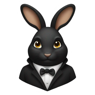 Lapin noir sticker