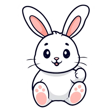 cartoon bunny rabbit sticker