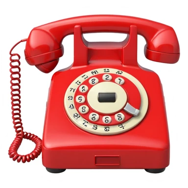 Red telephone from the 90s sticker