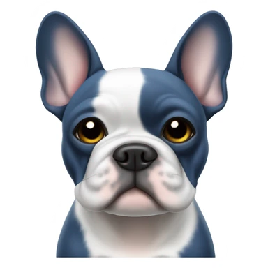 Blue pied French bulldog being cool sticker