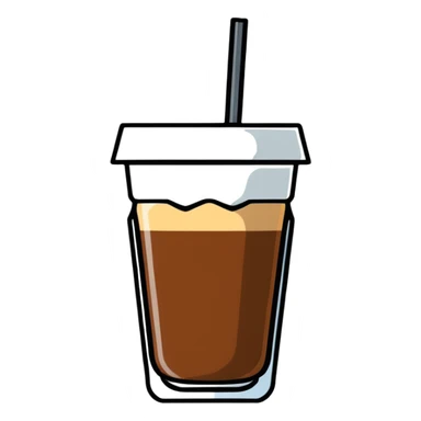 Cortado espresso drink in a small Gibraltar glass, milk and espresso coffee sticker