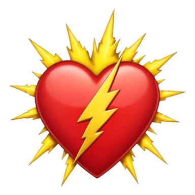 Heart with Grateful Dead 13 point lightning bolt in the middle sticker