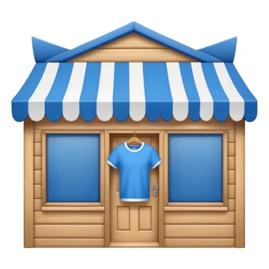 Tienda de ropa azul y blanca sticker