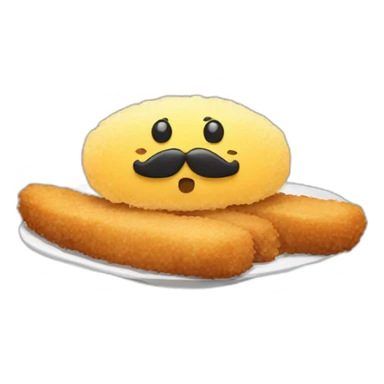 tonkatsu with a moustache sticker