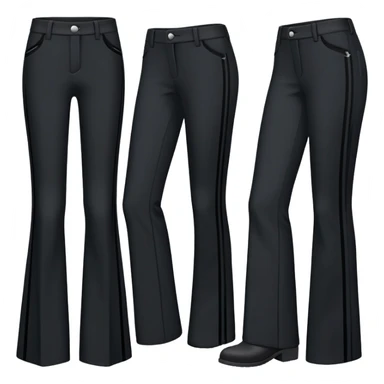 Bootcut black banding pants sticker