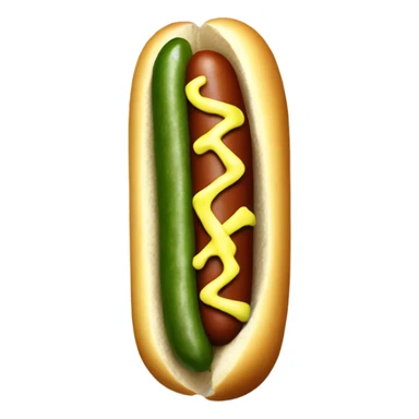 A pickle hot dog  sticker