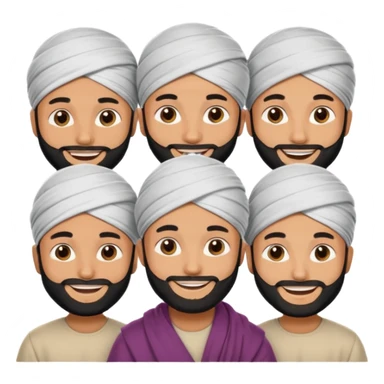 Muslim men wearing turbans sticker