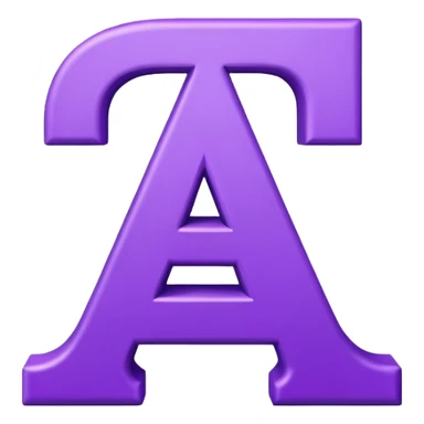 purple capital letter alphabet sticker