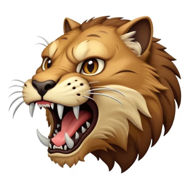 saber-toothed cat with large fangs, prehistoric feline sticker