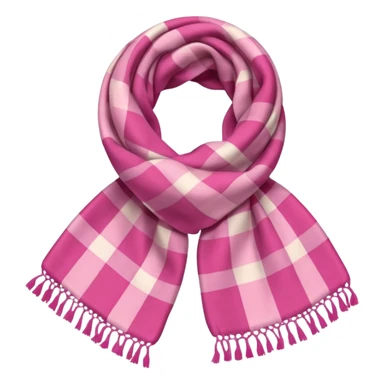 Scarf: pink plaid pattern sticker