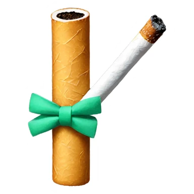cigarette with a bow on it sticker