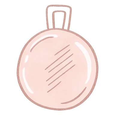 rose gold object, metallic, soft pink, minimal background sticker