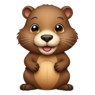 cute beaver sticker