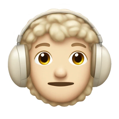 beige earmuffs sticker