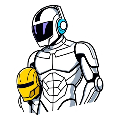 Half Josh King Madrid Half Silver Surfer Cyborg Daftpunk Glow sticker
