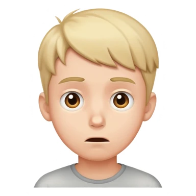 Confussed boy with his head tilted sticker