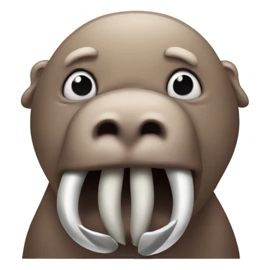 Angry walrus big tusk  sticker