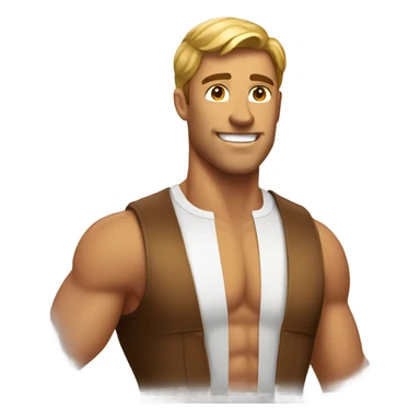 Handsome, tanned, muscular, rich  man sticker