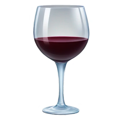 Red wine in a crystal glass. sticker