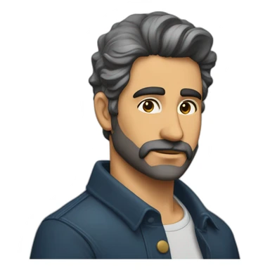 Chico-andaluz-45-años-piel-morena-barba-corta-pelo-rapado sticker